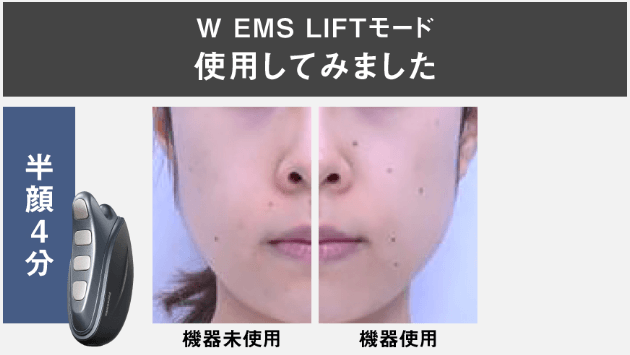W EMS LIFTモード(ダブルEMSリフトモード)の効果