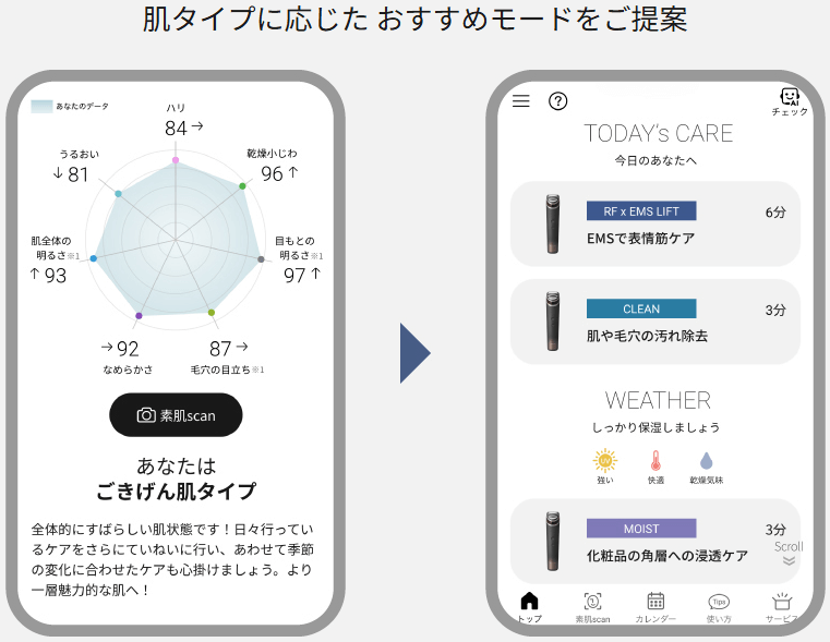 “with Panasonic Beauty”アプリ