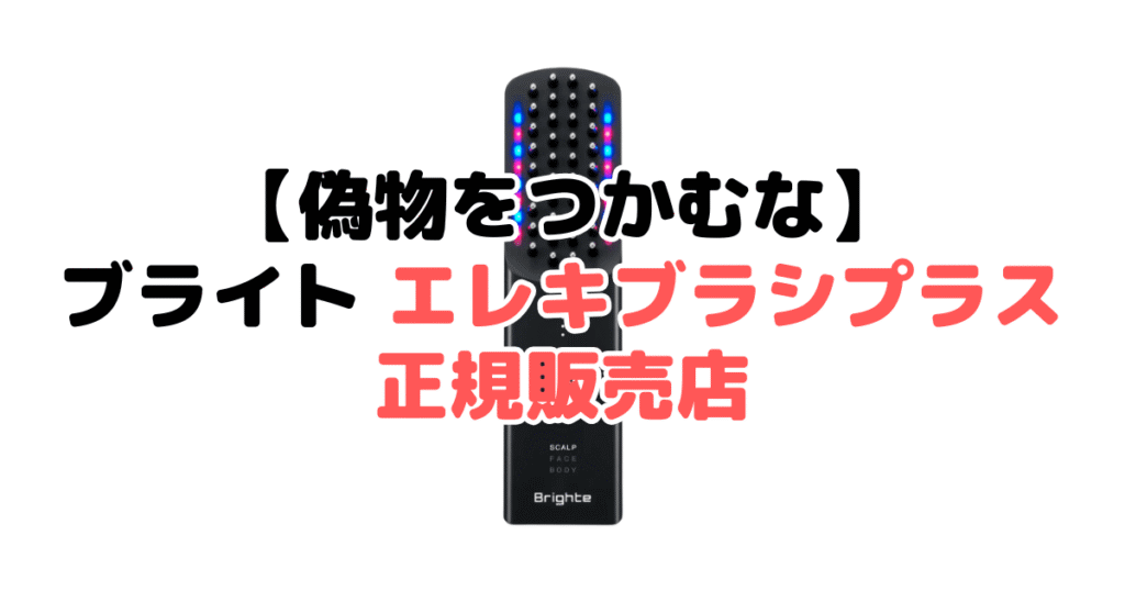 【偽物・詐欺商品を回避】ブライト エレキブラシプラスの正規販売店