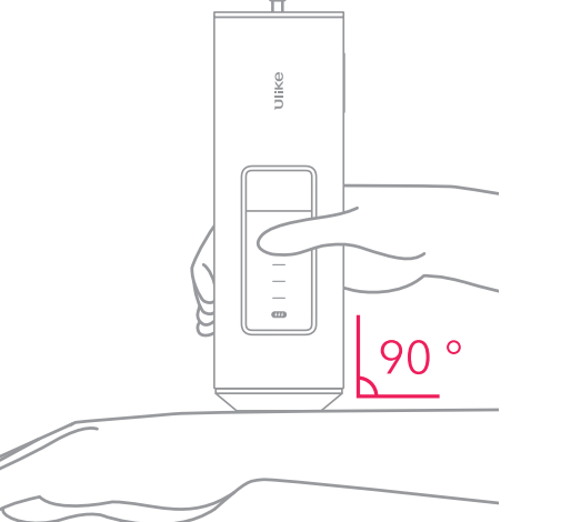Ulike Air Pro Sの角度は垂直にする