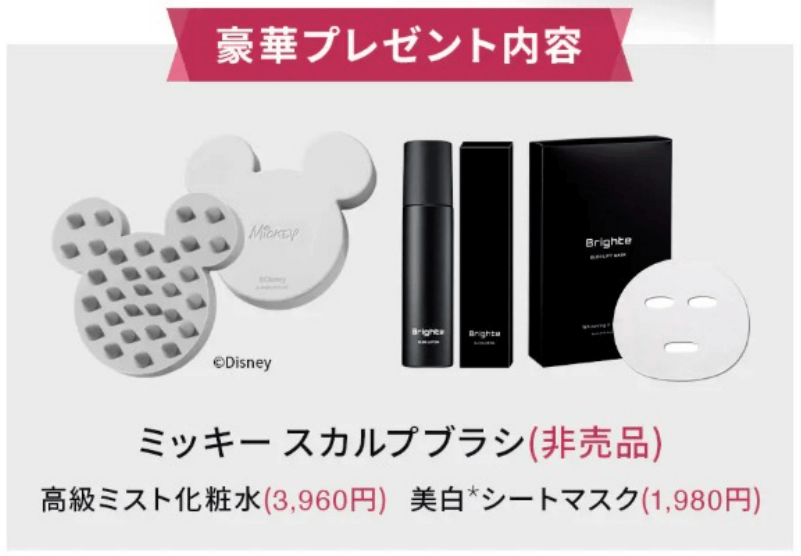 エレキブラシプラスミッキーデザインの特典